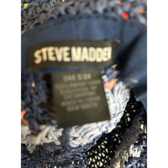 NWT Paper Yarn Packable Sun‎ Bucket Hat Navy OS - Picture 8 of 9